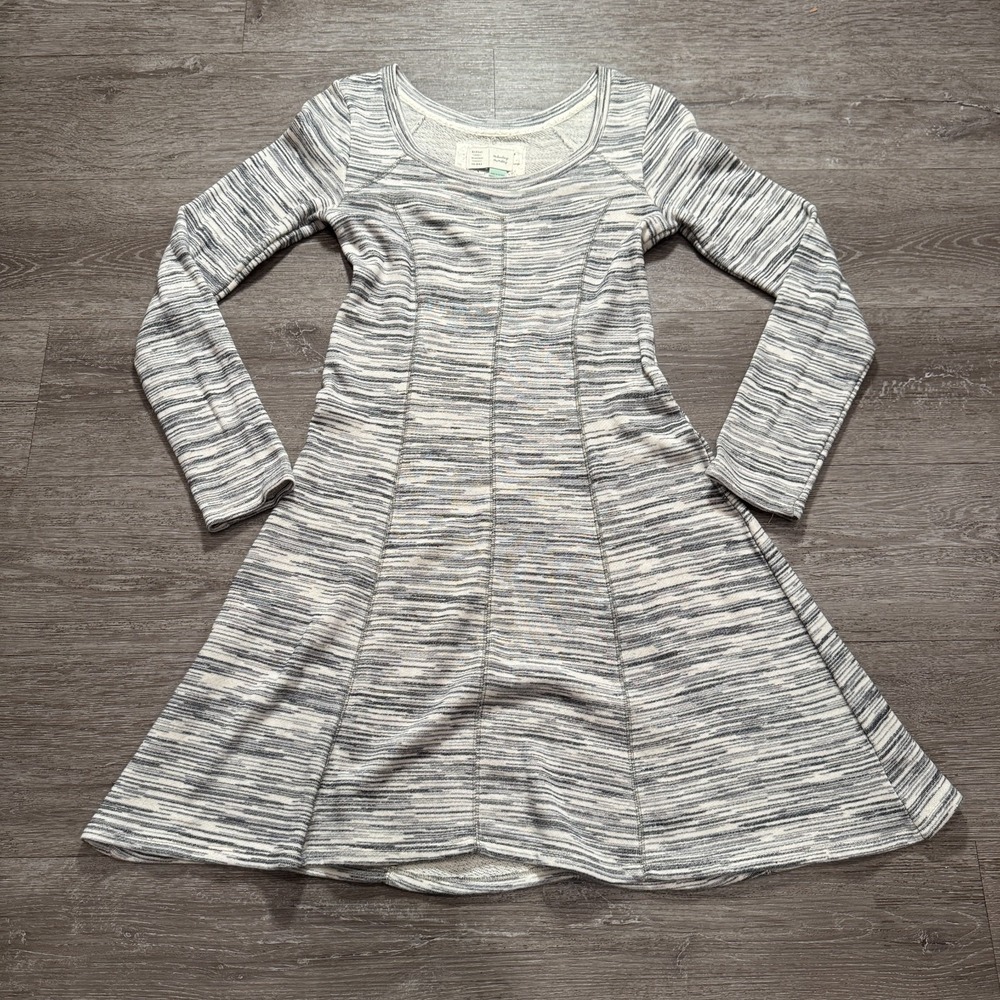 Saturday Sunday Dress Women S Gray Striped Cotton Loungewear Fit‎ Flare Cozy